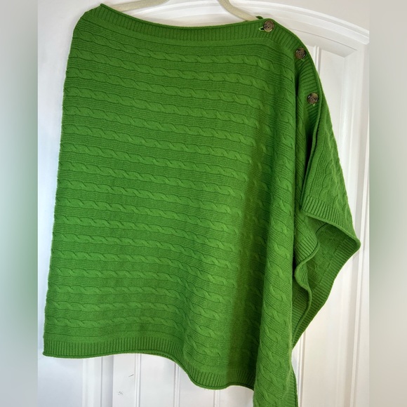 Vince Green Cashmere Cape Poncho Cardigan Women’s one Size - Picture 1 of 9